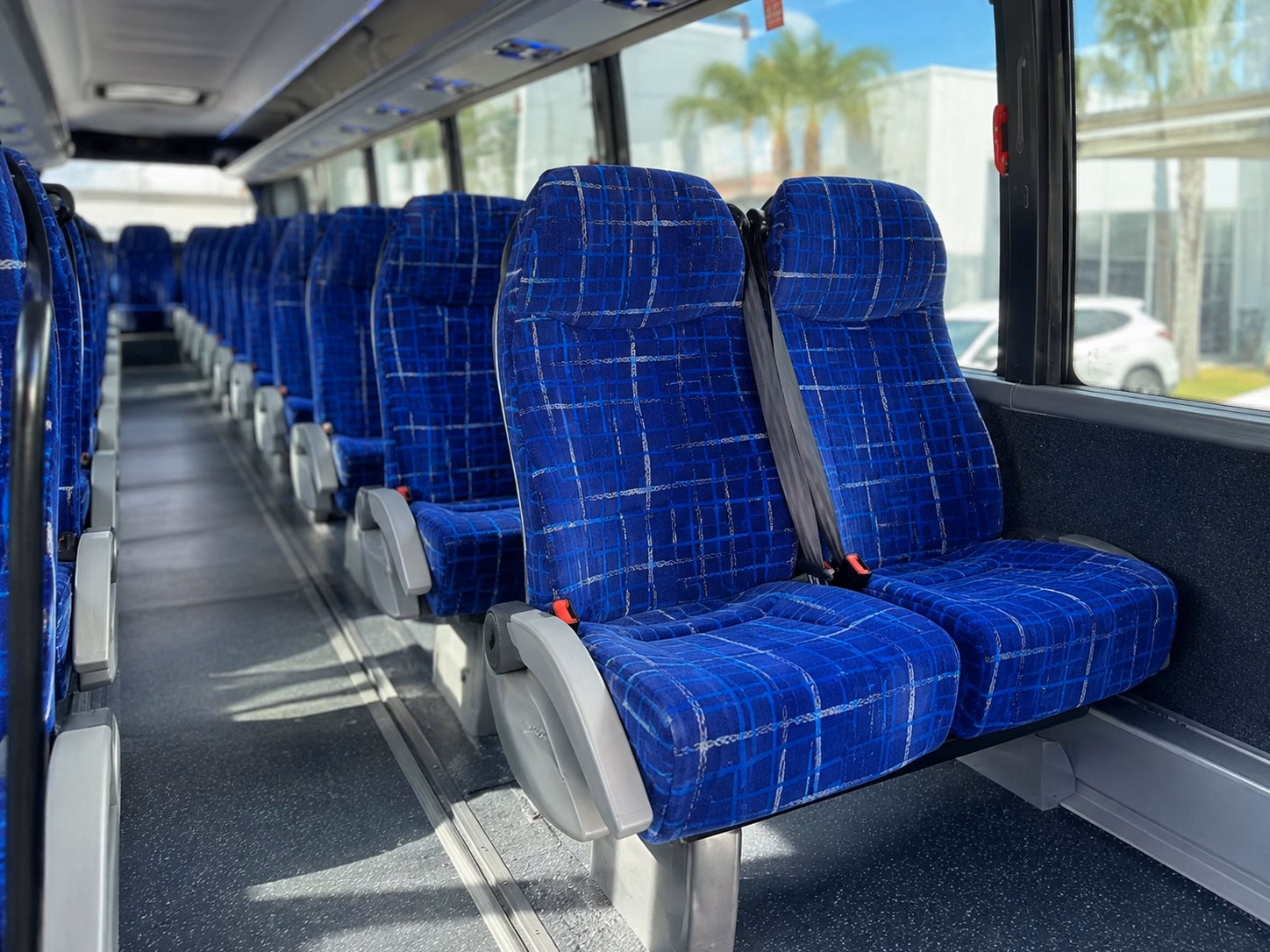 56 passenger charter bus interior